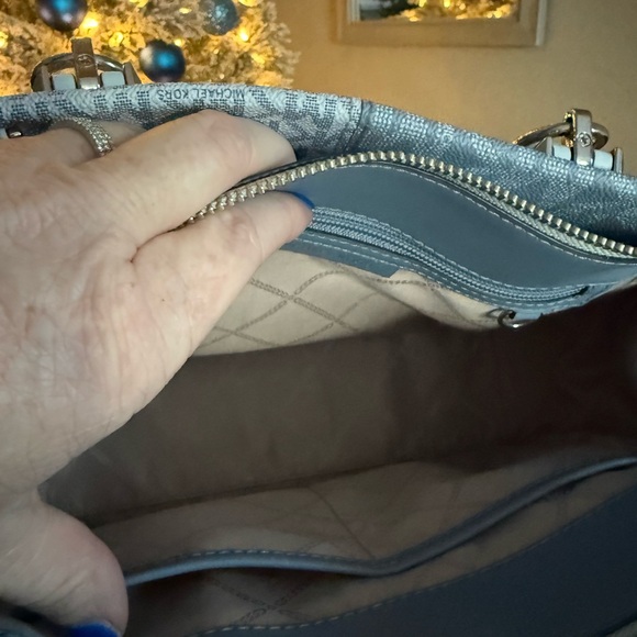 Michael Kors Blue and White Satchel - Picture 5 of 5